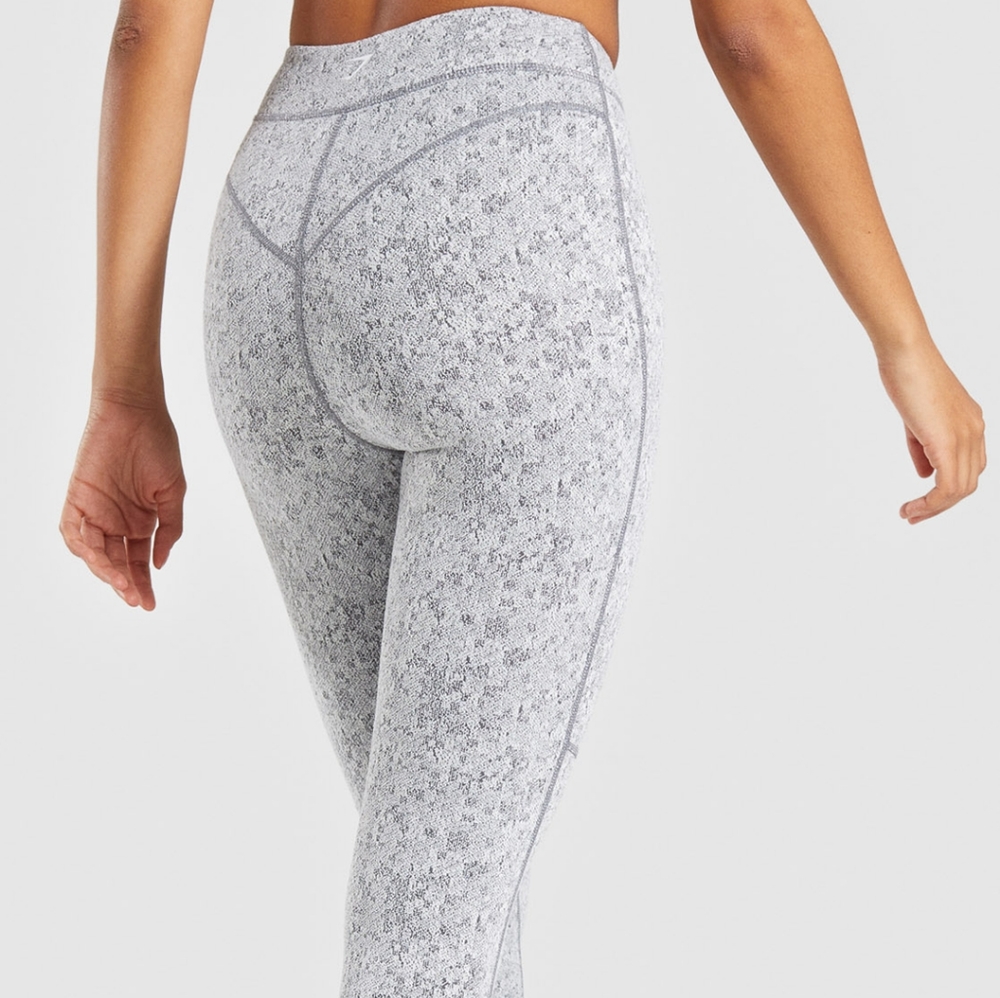 Grey Fleur Texture Gymshark Leggings